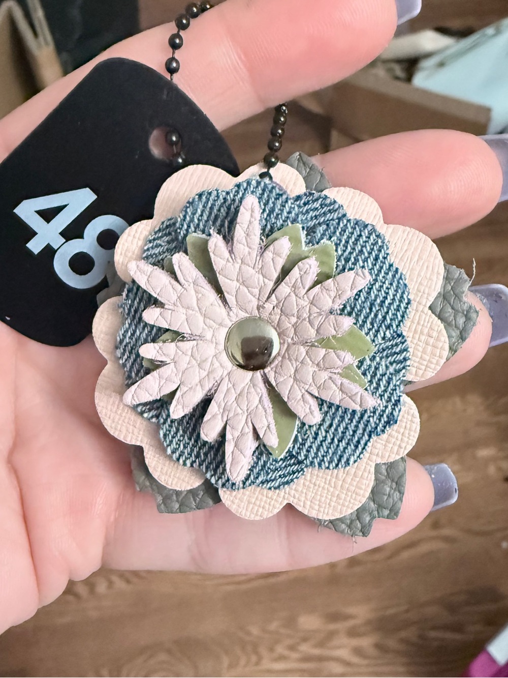 Handmade Floral Bag Charm